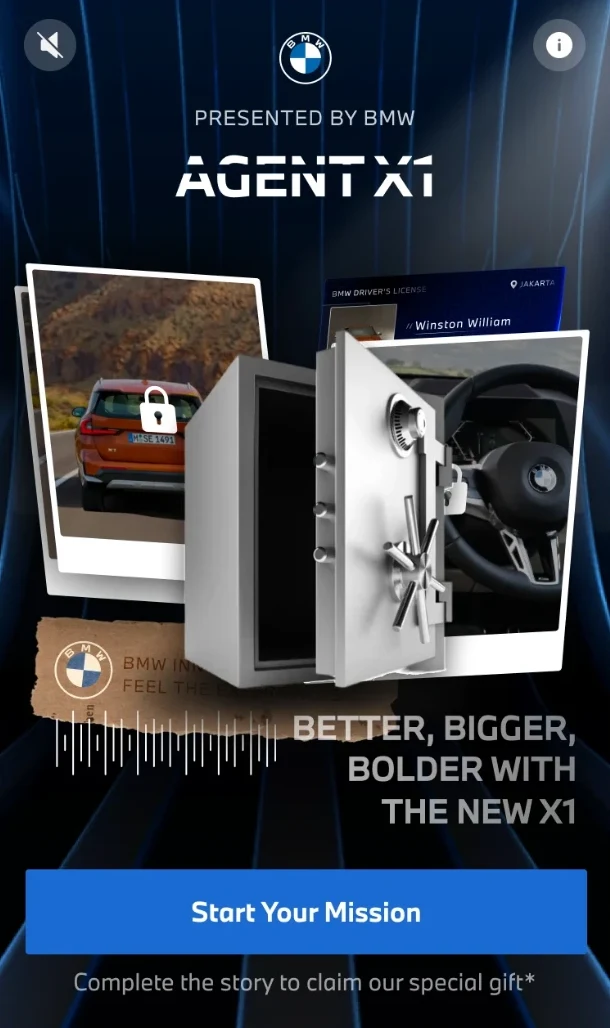 BMW: Agent X1: a spy-mission web game for the new BMW X1