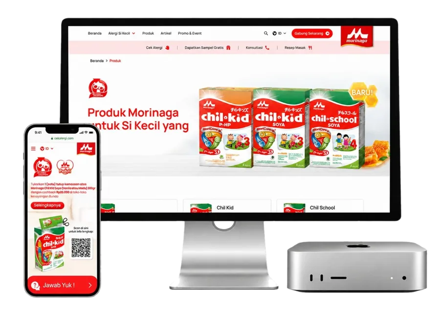 Morinaga Soya: A better website for parents of allergen-sensitive kids