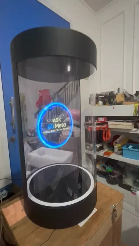 Tech brand: AI portal hologram