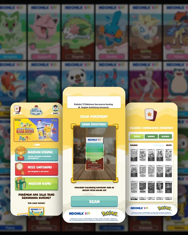 Indomilk Kids × Pokémon: Pokémon AR packaging