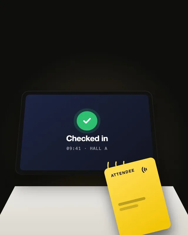 MICE event: NFC check-in for event registration